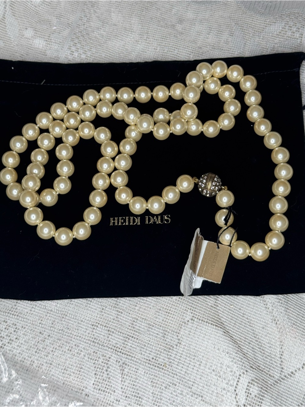 Heidi Daus Faux Pearl 40inch Necklace Wedding